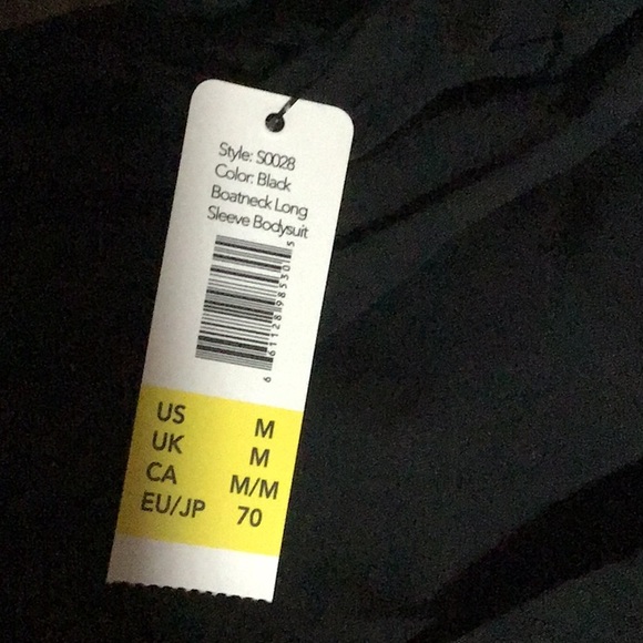 Sam Edelman Black Long Sleeve Boat Neck Body Suit - Picture 5 of 7